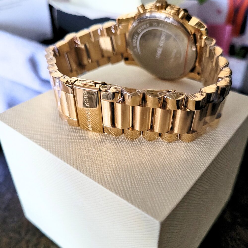 Michael Kors Women's MK5916 Cooper Chronograph Gold Watch - Picture 5 of 6